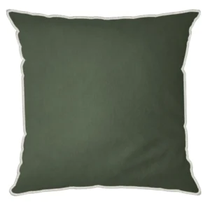 Capa para Almofada Rustic Linen 43x43 com cordone Verde Lisa sala 004 Belchior