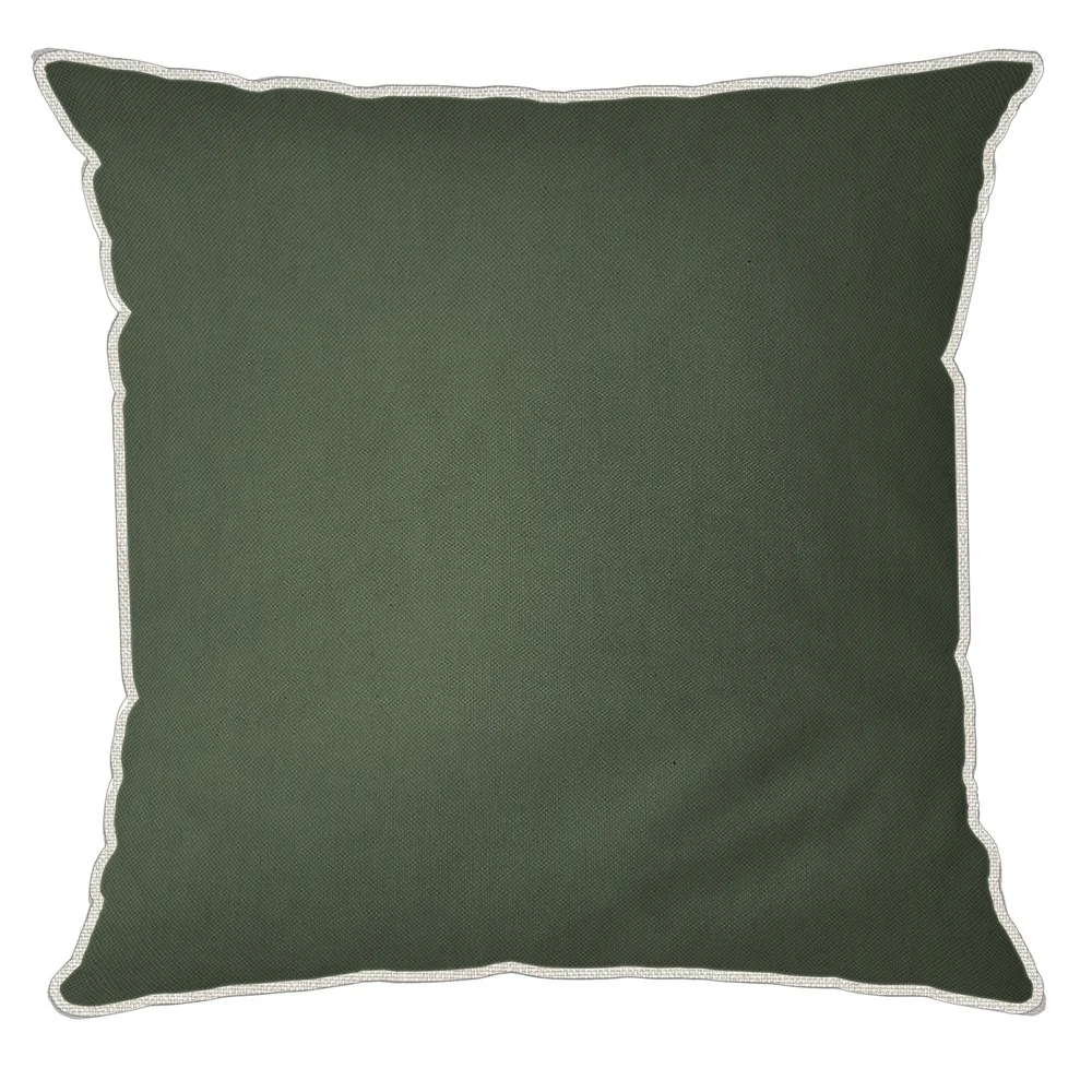 Capa para Almofada Rustic Linen 43x43 com cordone Verde Lisa sala 004 Belchior