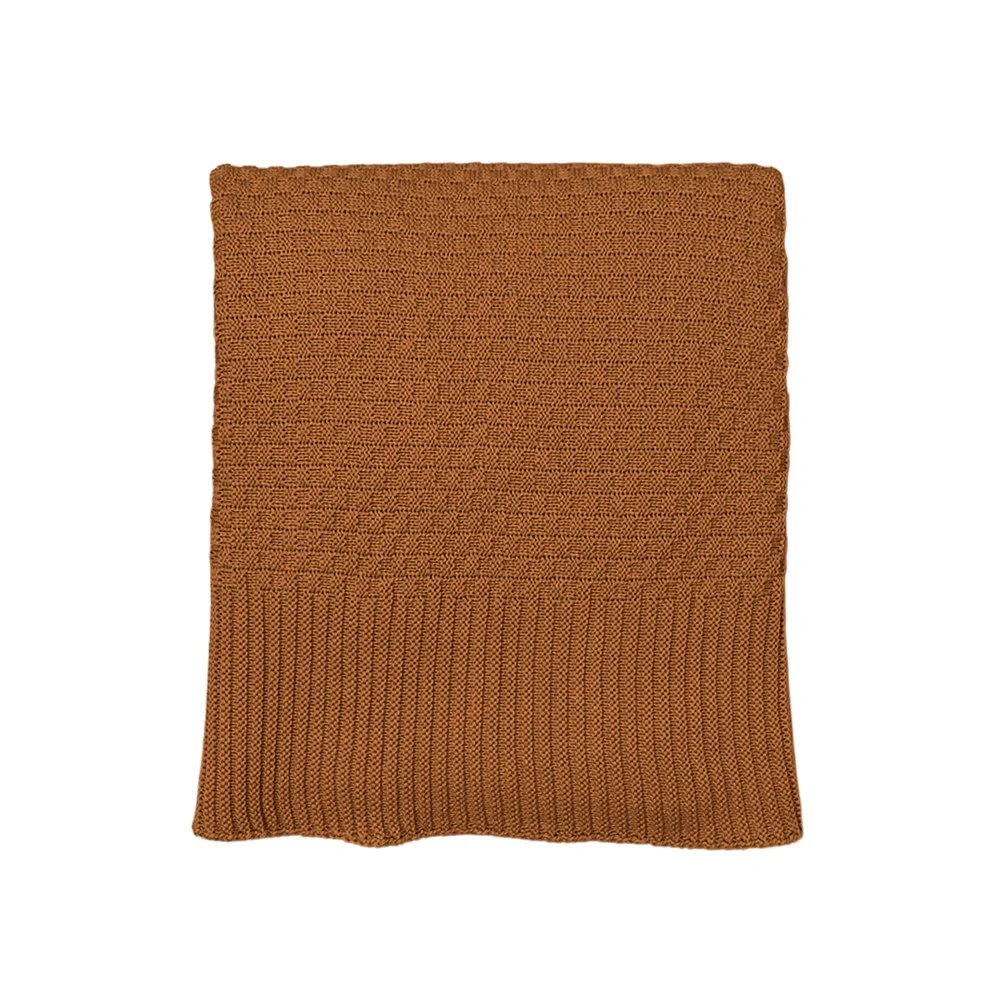 Manta para Sofá Tricot Mattone sofa poltronas cama 90x180 Terracota Belchior
