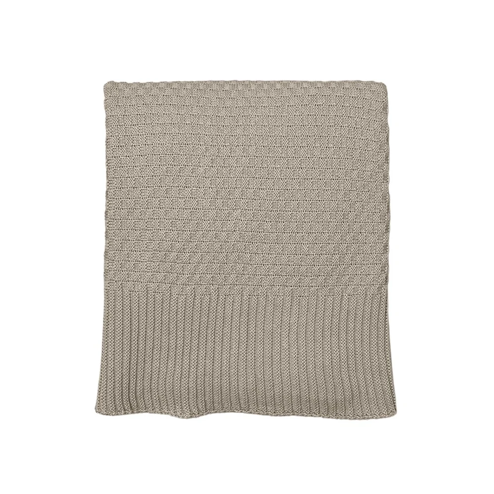 Manta para Sofá Tricot Mattone sofa poltronas cama 90x180 Palha Belchior