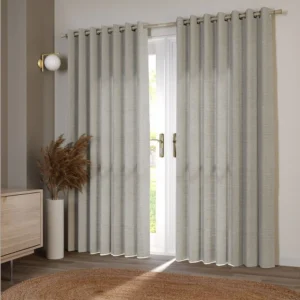 Cortina Bali com Forro Semi Blackout 550x230 sala quarto varão 4M linho Cinza Belchior