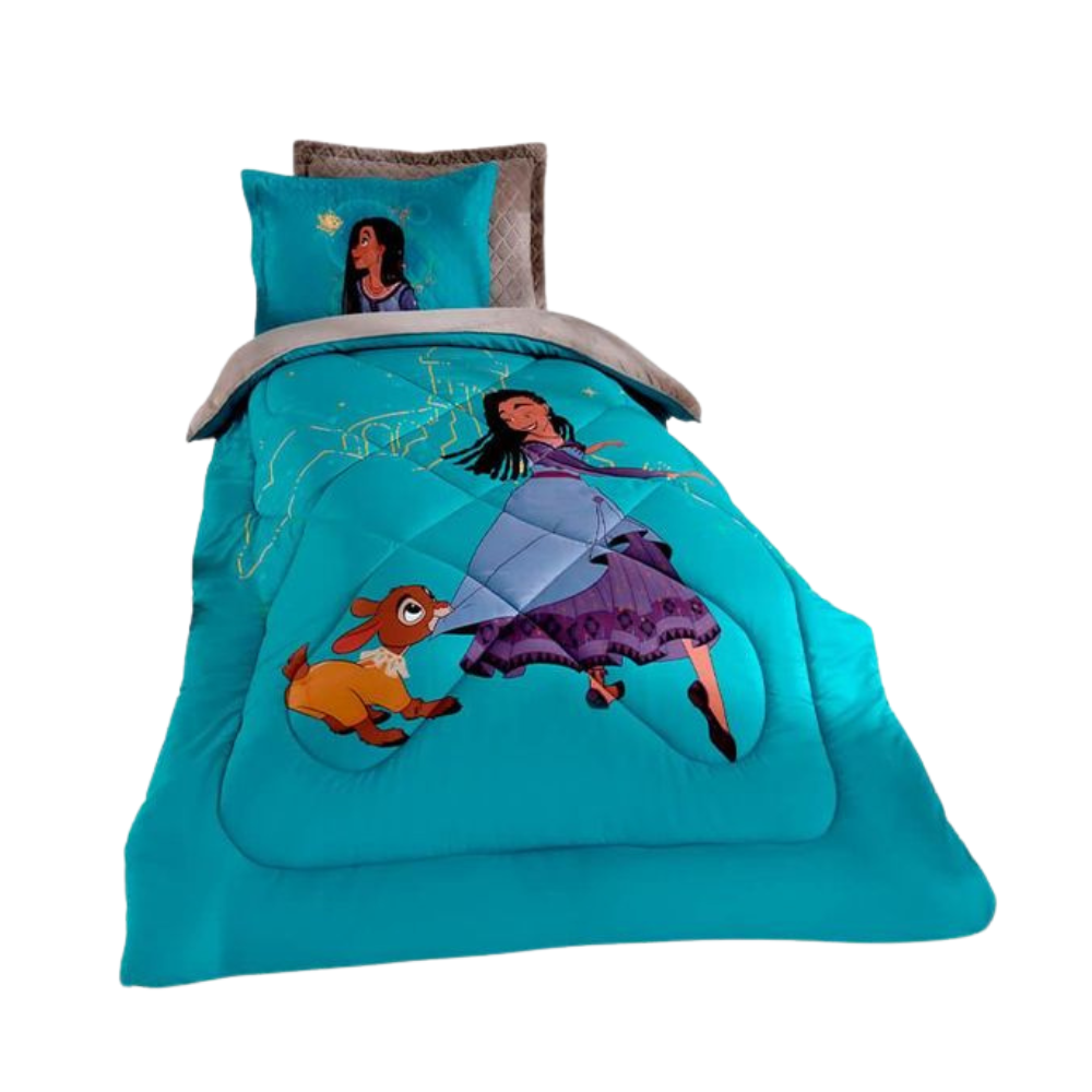 Edredom Plush Disney Asha Sonhadora Solteiro 160x240 Hedrons