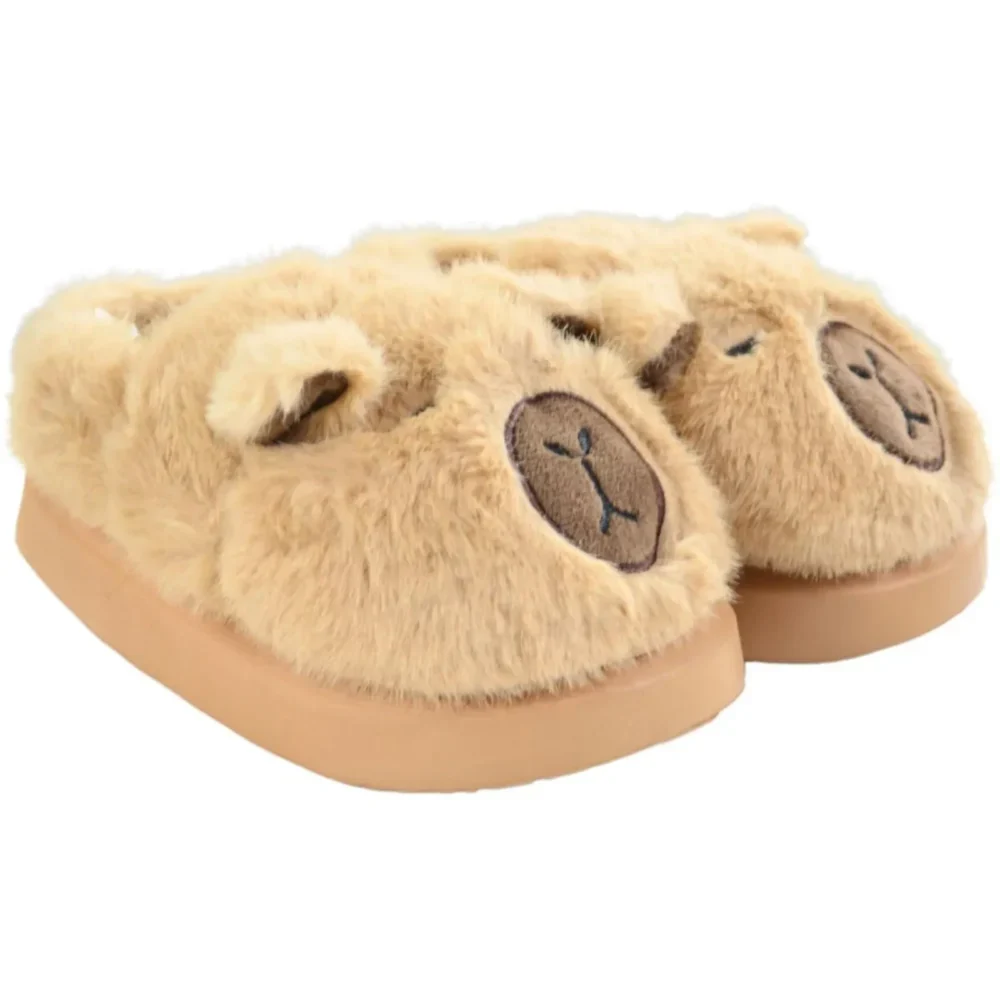 Chinelo de Pelo Pantufa Capivara infantil leo Europa