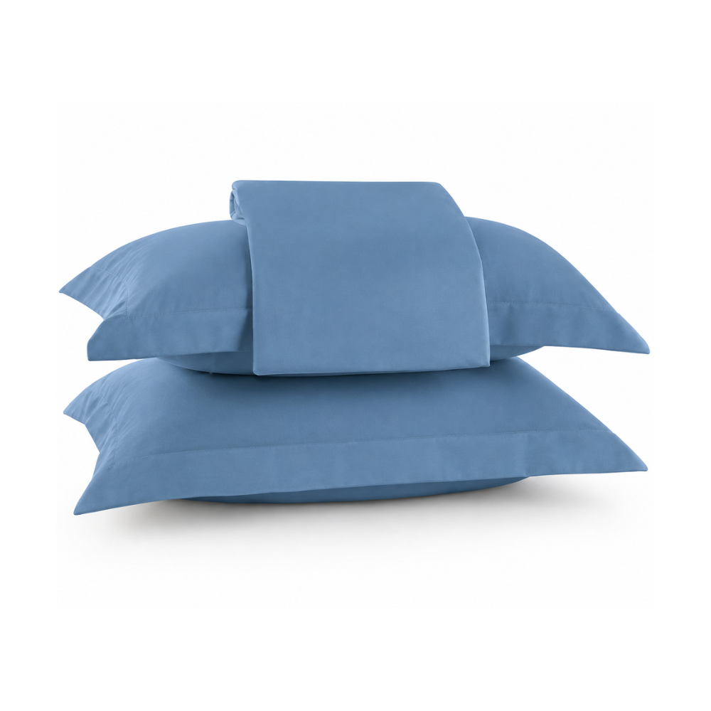 Jogo de Lençol Soft Touch Sofistic Azul Escuro Indigo Memphis 320 Lynel