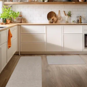 Tapete Passadeira de Cozinha Linho Marfim Niazitex